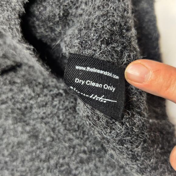 Line and Dot Gray Oversized Double Breasted Hooded Cardigan Jacket XS Soft Knit - Picture 8 of 10